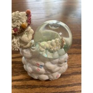 Westland Angel Cherub Musical Snow Globe Hush Little Baby D6551 Cast Art